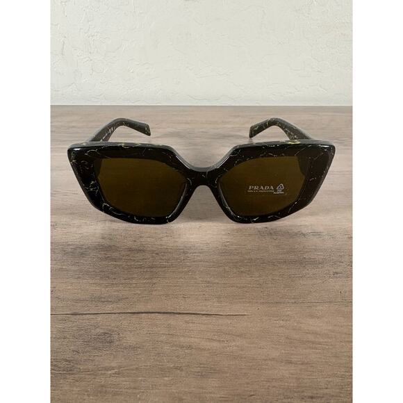 Prada Symbole Geometric Sunglasses- 50mm- SPR 14Z-F- Box Case- Cloth- NEW Authen - Picture 3 of 8